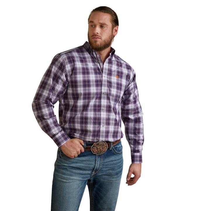 camisa de corte clásico musa pro series Ariat hombres púrpura tapas 044J1369