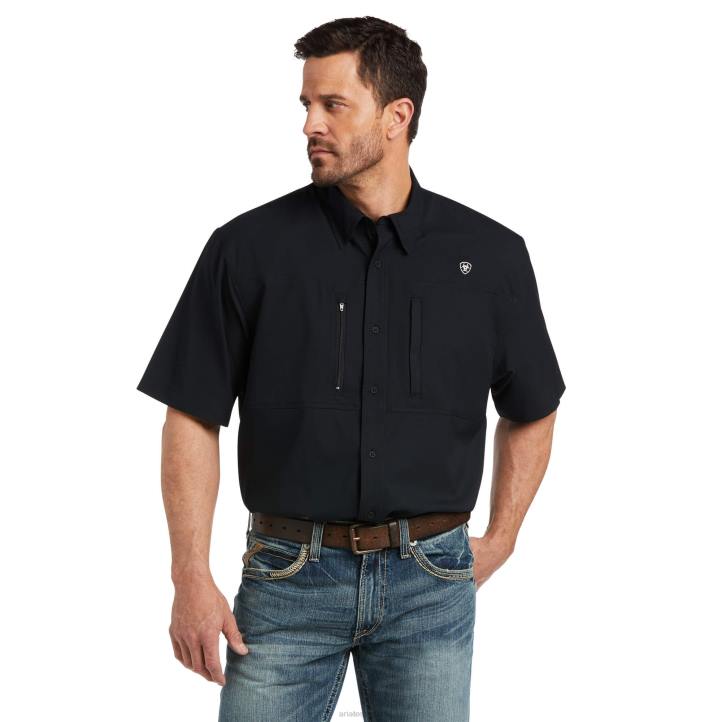 camisa de corte clásico venttek Ariat hombres negro tapas 044J952