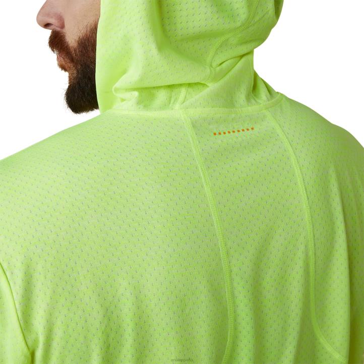 camisa de sol con capucha Rebar Evolution Ariat hombres amarillo de seguridad tapas 044J842