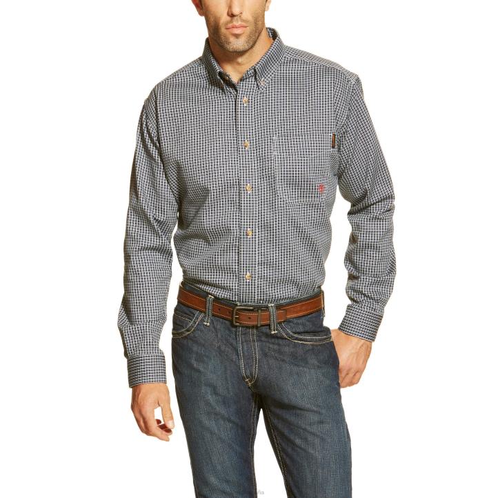 camisa de trabajo básica fr Ariat hombres azul múltiple tapas 044J1229