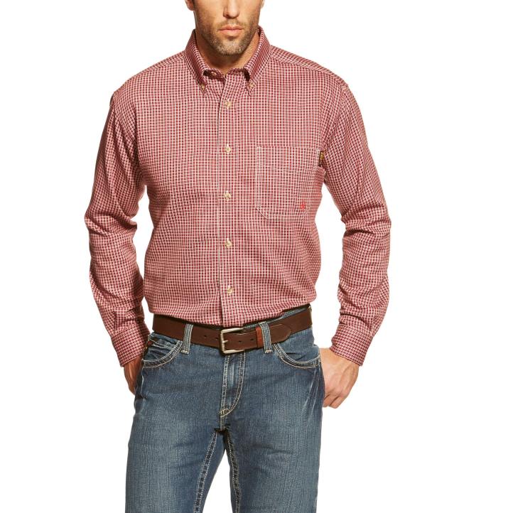 camisa de trabajo fr bell Ariat hombres vino tapas 044J1234