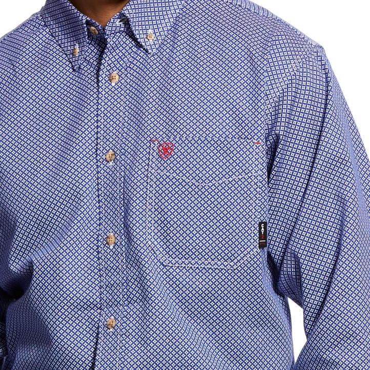 camisa de trabajo fr liberty Ariat hombres cobalto tapas 044J1231