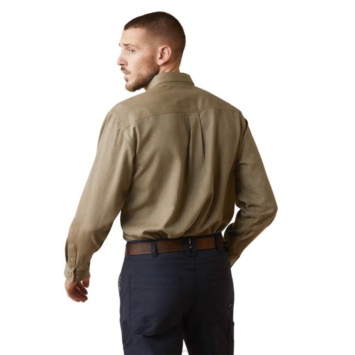 camisa de trabajo inherente fr air Ariat hombres brezo caqui tapas 044J1327