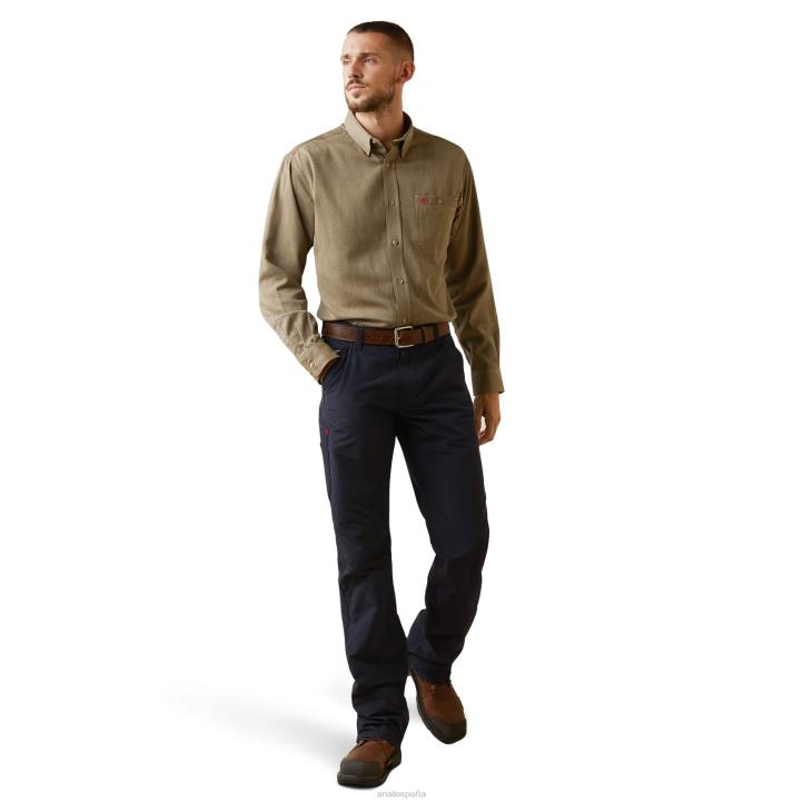 camisa de trabajo inherente fr air Ariat hombres brezo caqui tapas 044J1327