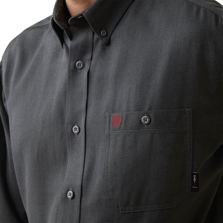 camisa de trabajo inherente fr air Ariat hombres brezo de carbón tapas 044J1320