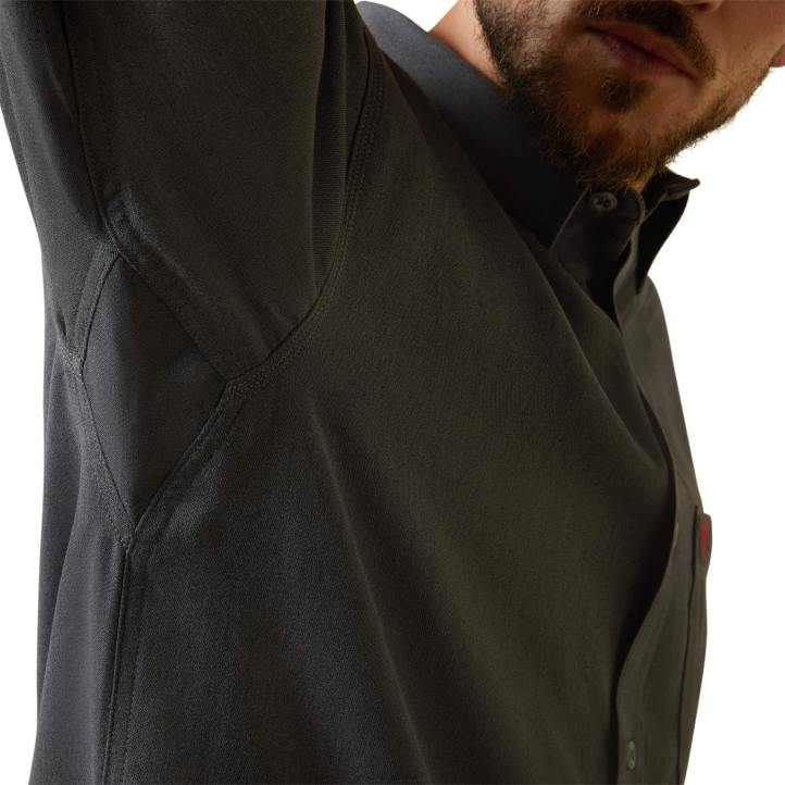 camisa de trabajo inherente fr air Ariat hombres brezo de carbón tapas 044J1320