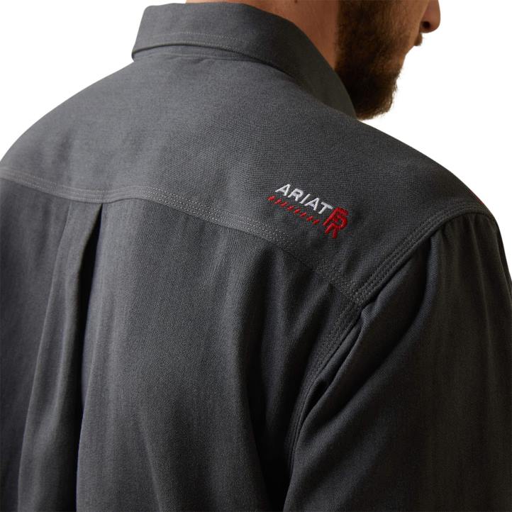 camisa de trabajo inherente fr air Ariat hombres brezo de carbón tapas 044J1320