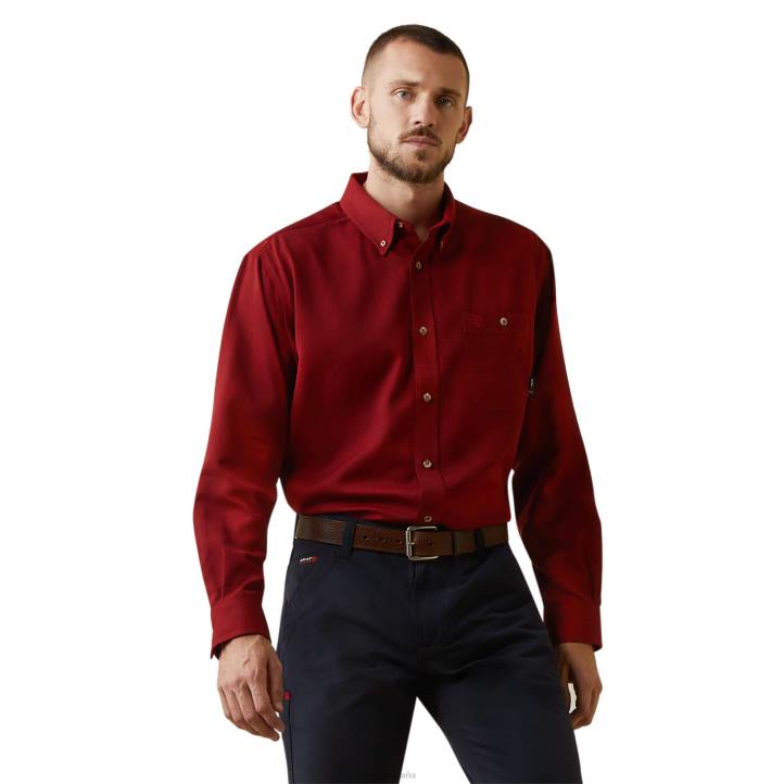 camisa de trabajo inherente fr air Ariat hombres brezo rojo tapas 044J1318