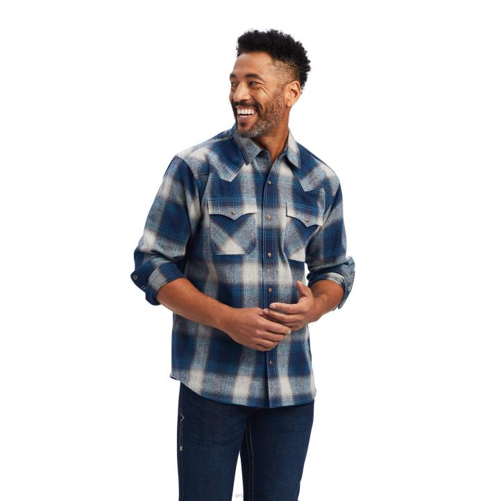 camisa halston retro Ariat hombres Torre Eiffel tapas 044J1293