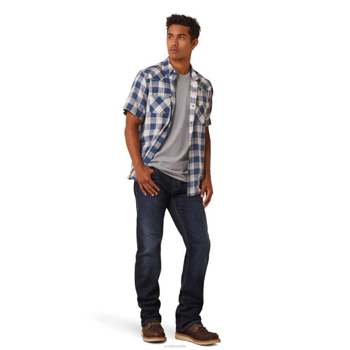 camisa hummer retro fit Ariat hombres ceniza tapas 044J1103