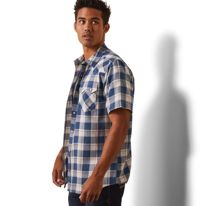 camisa hummer retro fit Ariat hombres ceniza tapas 044J1103