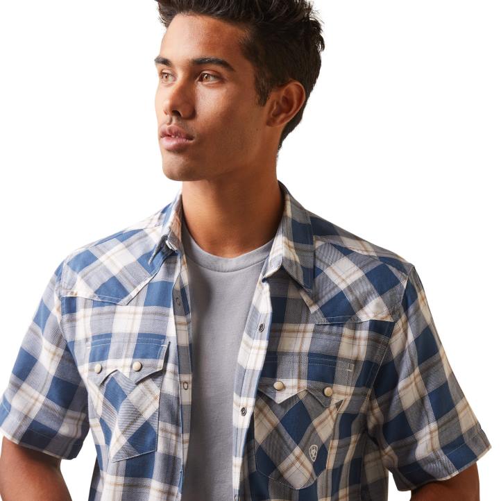 camisa hummer retro fit Ariat hombres ceniza tapas 044J1103