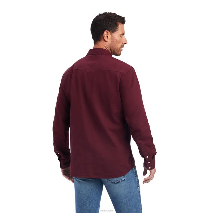 camisa julington retro fit Ariat hombres chocolate tapas 044J1117