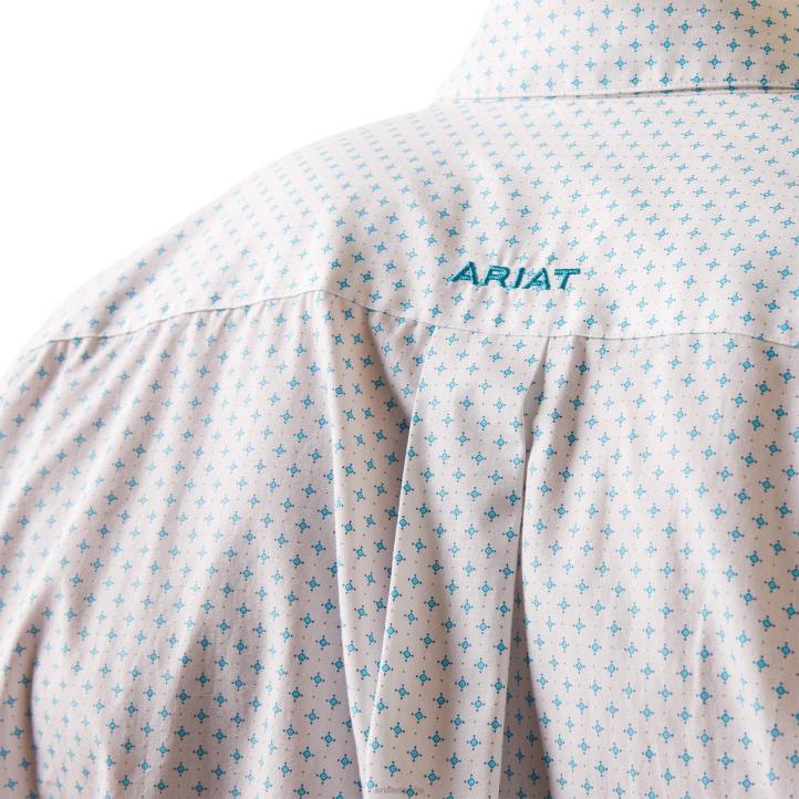camisa kaine de corte clásico Ariat hombres blanco tapas 044J1357