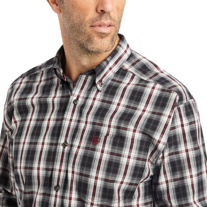 camisa pro series wilton corte clásico Ariat hombres negro tapas 044J1114