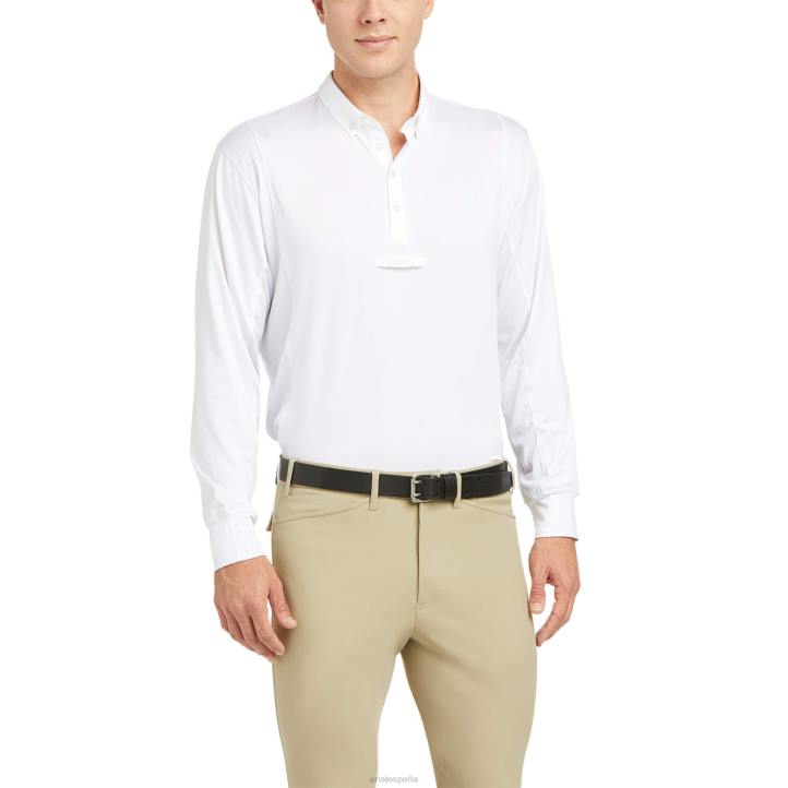 camisa show manga larga tek Ariat hombres blanco tapas 044J1677