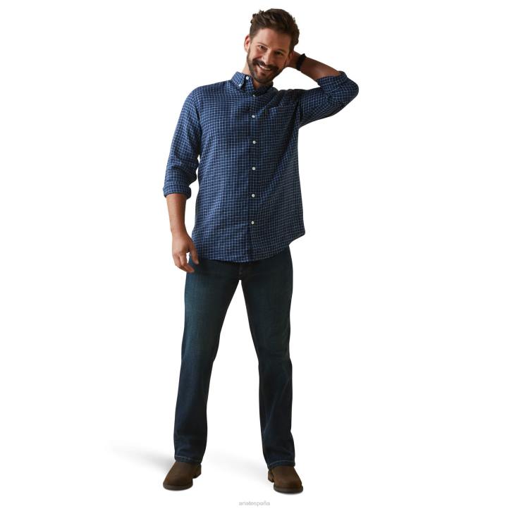 camisa sonoma Ariat hombres jirones azul marino tapas 044J1346