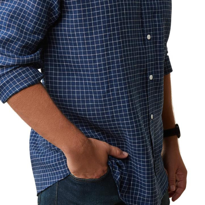 camisa sonoma Ariat hombres jirones azul marino tapas 044J1346