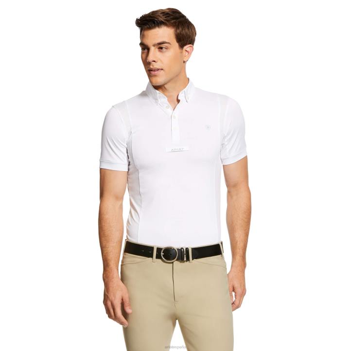 camisa tek show Ariat hombres blanco tapas 044J1664