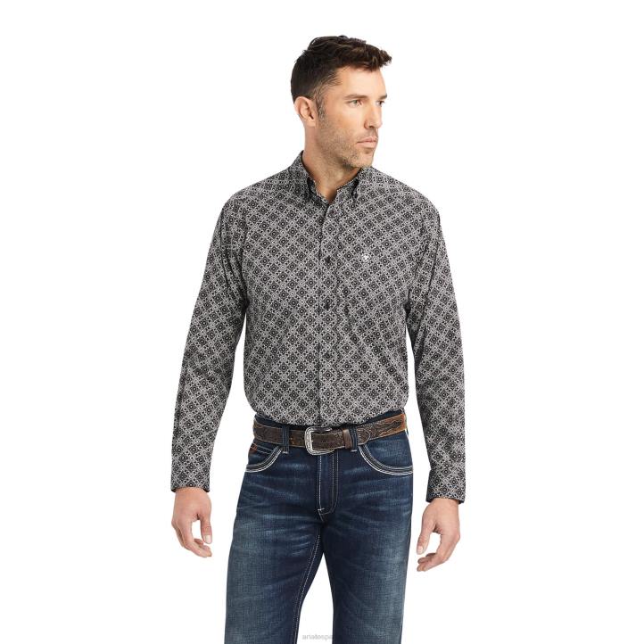 camisa wyatt elástica de corte clásico Ariat hombres empavesado de nieve tapas 044J1075