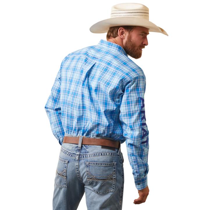 camiseta de corte clásico del equipo hogan pro series Ariat hombres azul tapas 044J1070