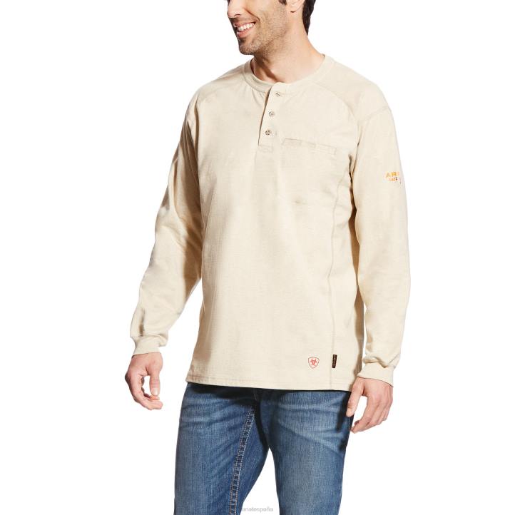 henley de aire Ariat hombres brezo de arena tapas 044J794