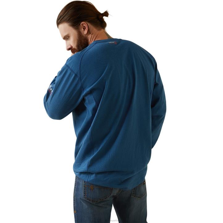 henley de aire Ariat hombres espuela de caballero tapas 044J776