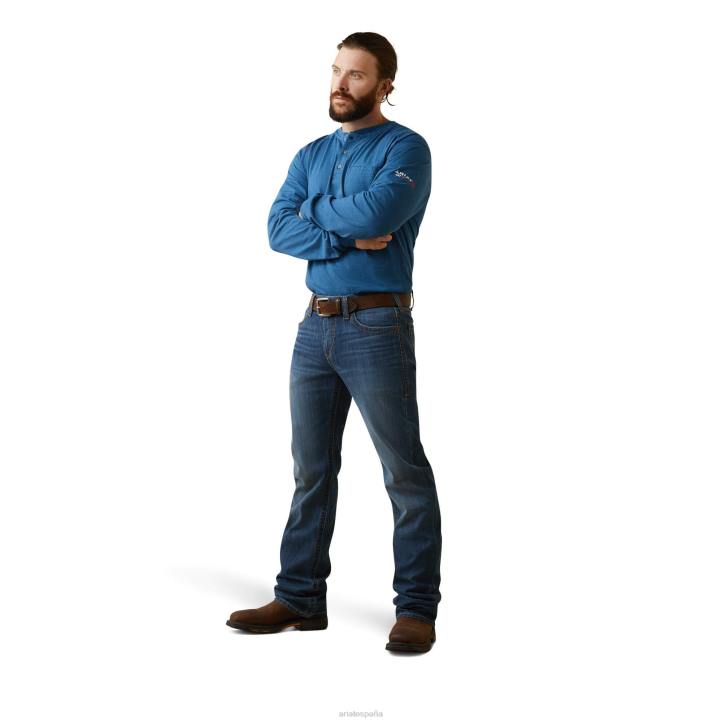 henley de aire Ariat hombres espuela de caballero tapas 044J776