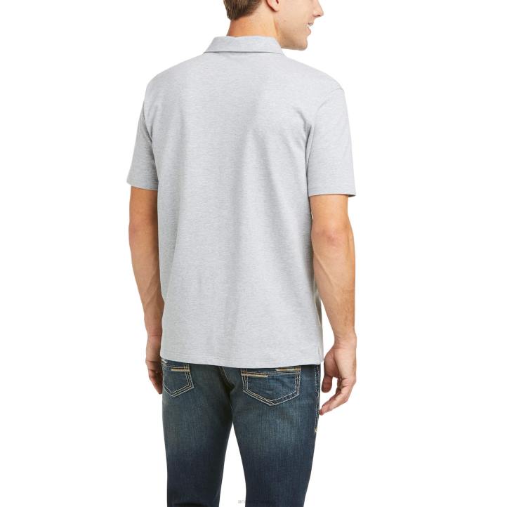 medalla de polo Ariat hombres gris jaspeado tapas 044J867