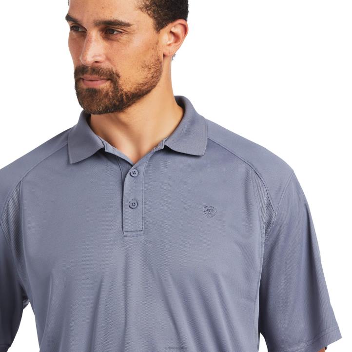 polo ac Ariat hombres gris piedra popular tapas 044J655