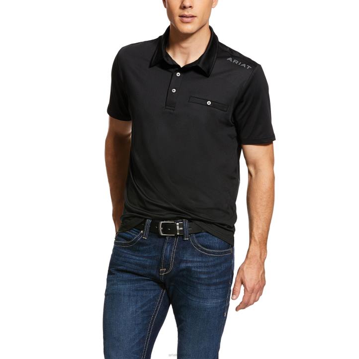 polo norco Ariat hombres negro tapas 044J841