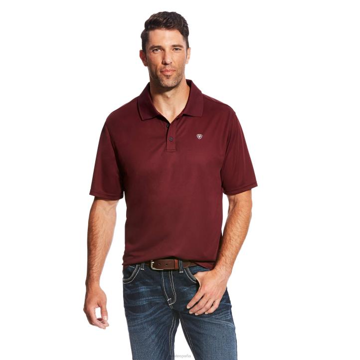 polo tek Ariat hombres granate tapas 044J561