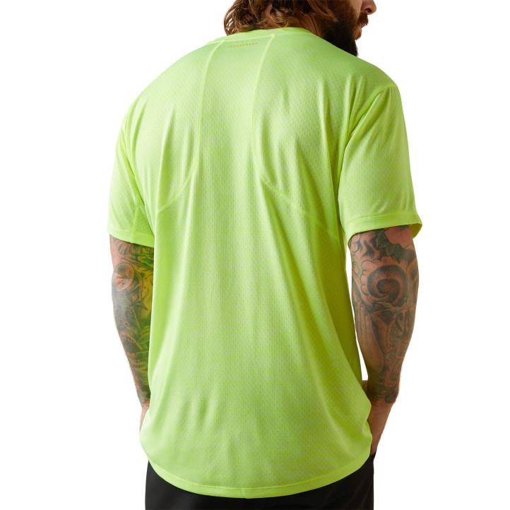 Camiseta deportiva Rebar Evolution Ariat hombres amarillo de seguridad tapas 044J892