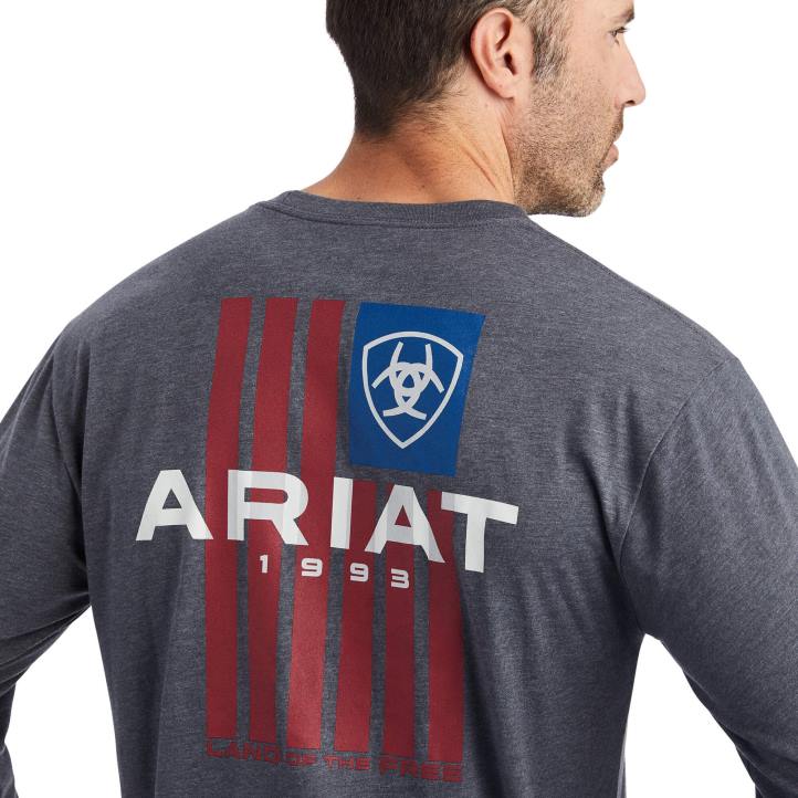 camiseta Ariat hombres brezo de titanio tapas 044J846