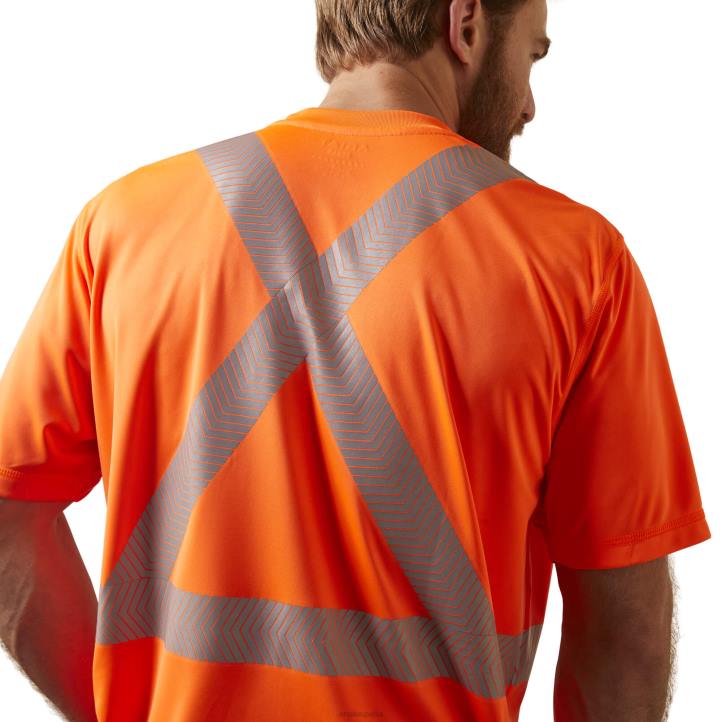 camiseta ansi de alta visibilidad con barras de refuerzo Ariat hombres naranja de alta visibilidad tapas 044J856