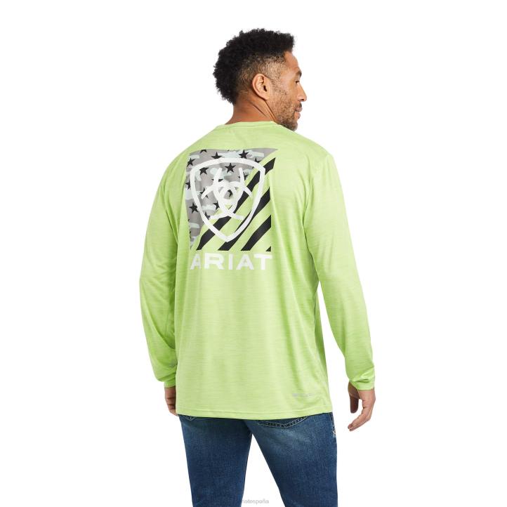 camiseta cargador americana Ariat hombres brezo verde tapas 044J883