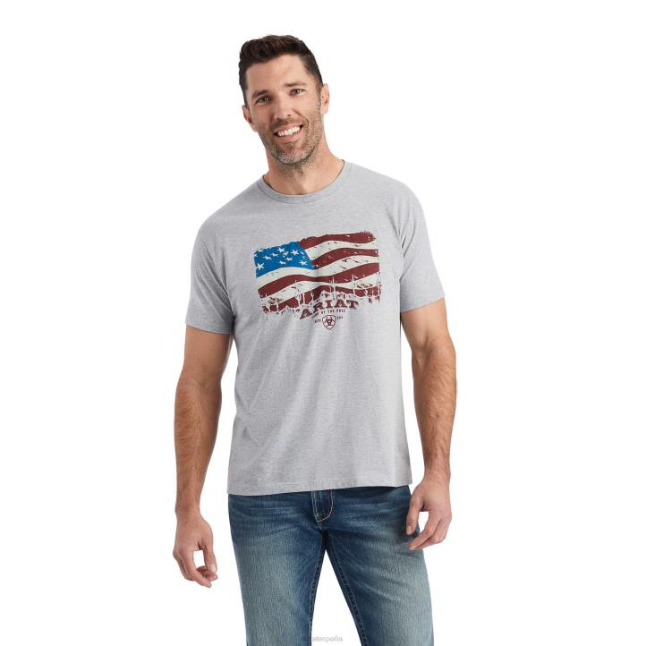 camiseta con bandera Ariat hombres brezo atlético tapas 044J675