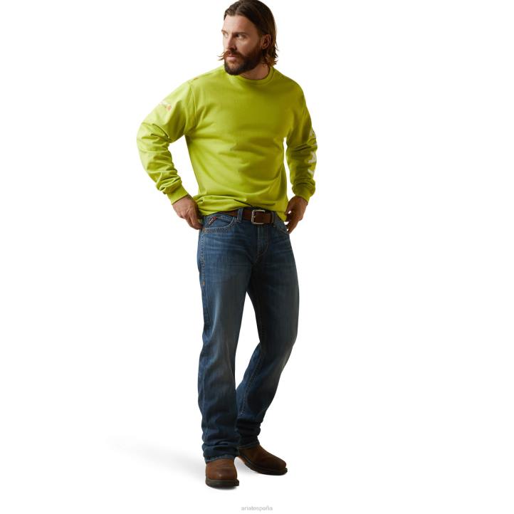 camiseta con logo de calavera fr Ariat hombres lima brillante tapas 044J798