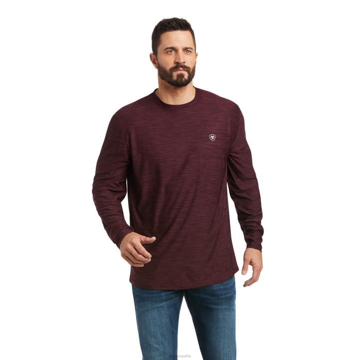 camiseta con logo del cargador Ariat hombres brezo malbec tapas 044J734