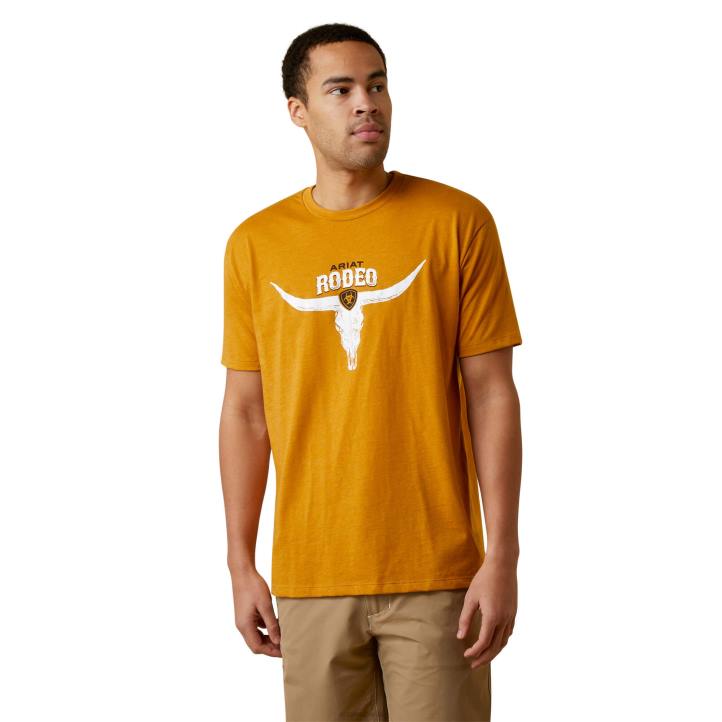 camiseta de calavera de rodeo Ariat hombres brezo de alforfón tapas 044J933