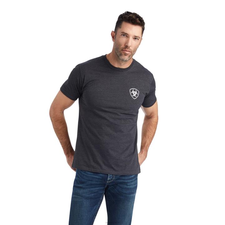 camiseta de envergadura Ariat hombres brezo de carbón tapas 044J606
