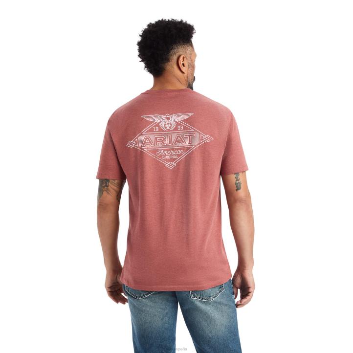camiseta de águila de trabajo Ariat hombres brezo de arcilla roja tapas 044J742