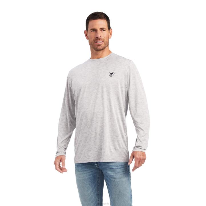 camiseta de pájaro libre de cargador Ariat hombres gris tapas 044J657