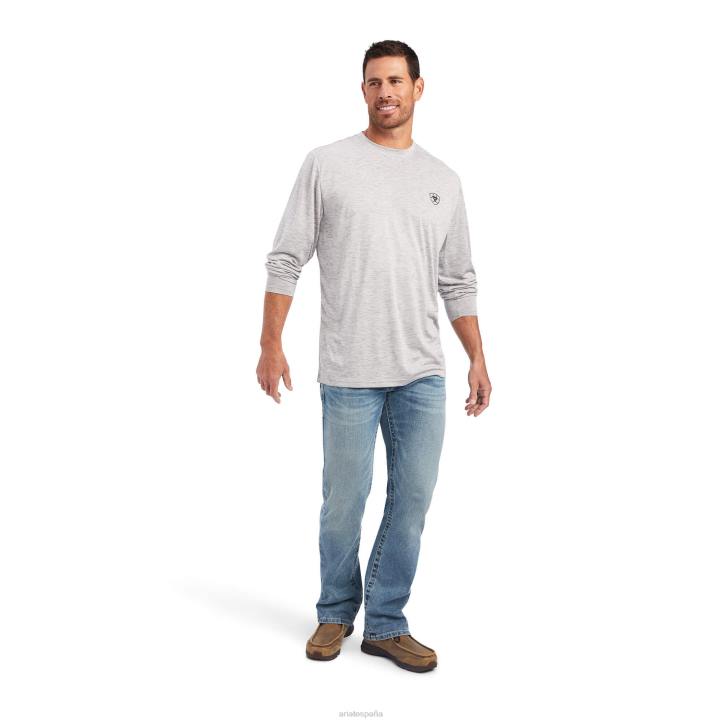 camiseta de pájaro libre de cargador Ariat hombres gris tapas 044J657