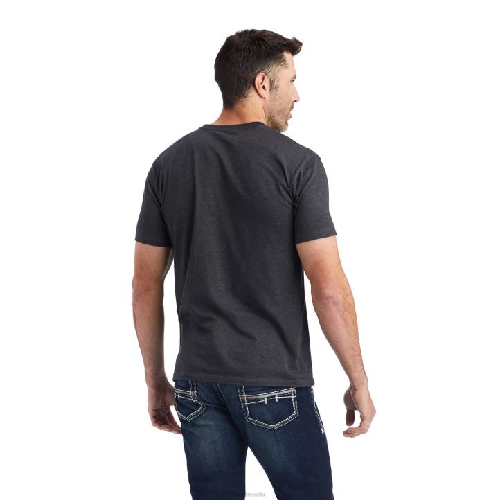 camiseta de pila de octano Ariat hombres brezo de carbón tapas 044J629