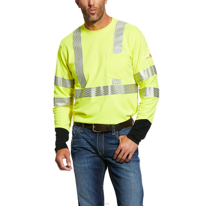 camiseta fr de alta visibilidad Ariat hombres amarillo de alta visibilidad tapas 044J813