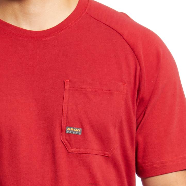 camiseta fuerte de algodón con barras de refuerzo 1 Ariat hombres río rojo tapas 044J638