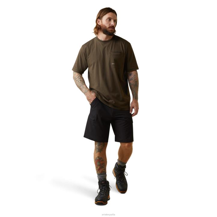 camiseta gráfica de sierra circular de trabajador de barras de refuerzo Ariat hombres reyezuelo tapas 044J612