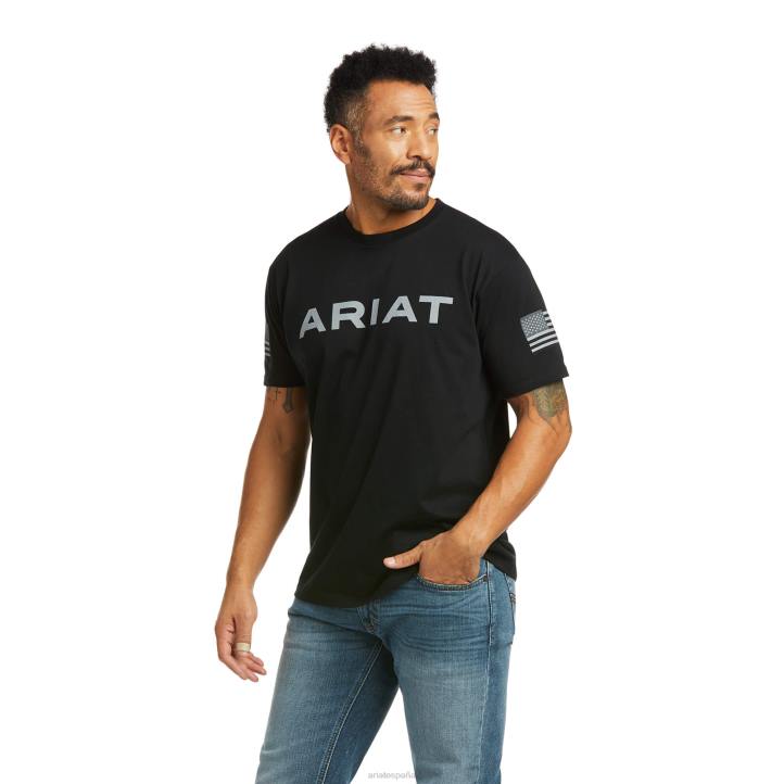 camiseta patriota con la marca Ariat hombres negro tapas 044J845