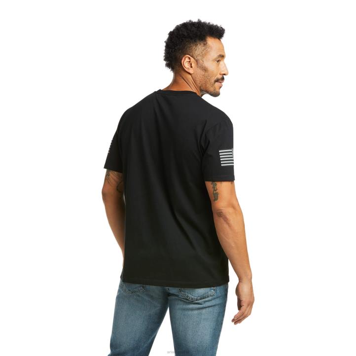 camiseta patriota con la marca Ariat hombres negro tapas 044J845